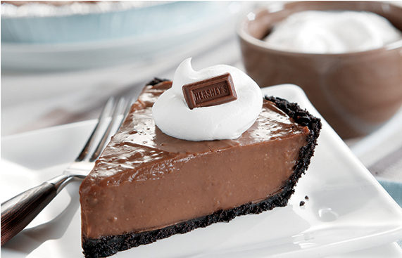Creamy Milk Chocolate Pudding Pie - Hersheys Chocolate Pudding Pie (570x570), Png Download