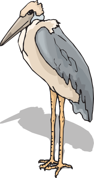 Marabou Stork Svg Clip Arts 318 X 597 Px (318x597), Png Download