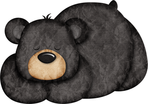 Bear Clipart, Happy Campers, Bear Crafts, Bear Decor, - Baby Black Bear Clipart (500x350), Png Download