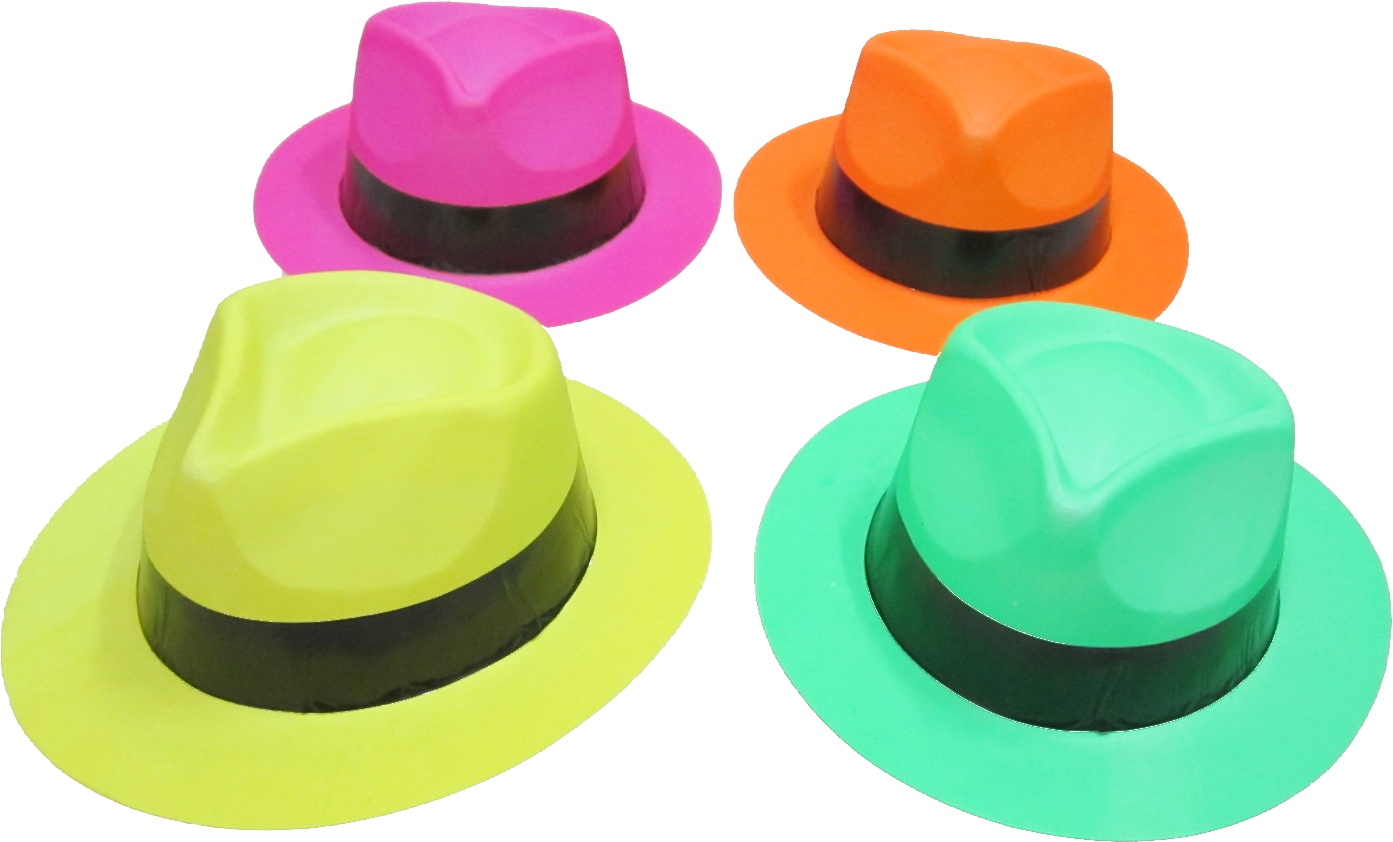 12 Color Gangster Hats - Fedora (1920x1080), Png Download