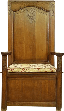 3 Of 12 Antique French Renaissance Carved Walnut Monastic - Throne (318x500), Png Download