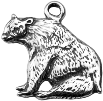 Black Bear Sitting - Illustration (432x432), Png Download