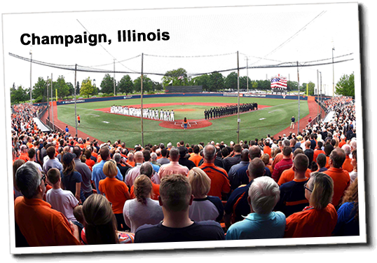 Baseball Tournaments - Illinois Fighting Illini Baseball Stadium (545x384), Png Download