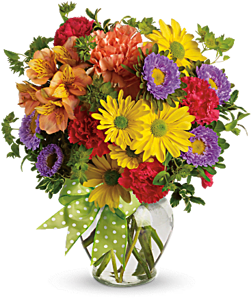 Bright And Cheery - Flower Bouquet (368x460), Png Download