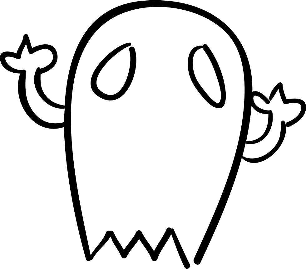 Halloween Ghost Outline - Halloween Contorno (980x862), Png Download