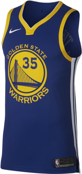 Kevin Durant Icon Edition Authentic Nike Nba Connected - Golden State Warriors Shirt 2018 (600x600), Png Download