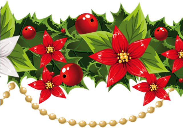 Garland Clipart Holiday Celebration - Clip Art Christmas Garland (640x480), Png Download