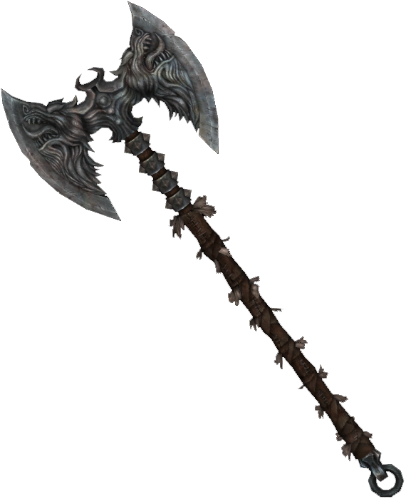 Rueful Axe, One Of The Best Battleaxes In Skyrim - Skyrim Rueful Axe (570x700), Png Download