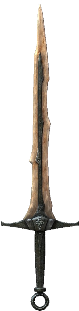 Png Black And White Stock Dragonbone Sword Elder Scrolls - Skyrim Драконий Костяной Меч (1007x1007), Png Download