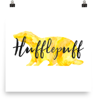 Hufflepuff Hogwarts House Pride Art Print - Hogwarts School Of Witchcraft And Wizardry (480x480), Png Download