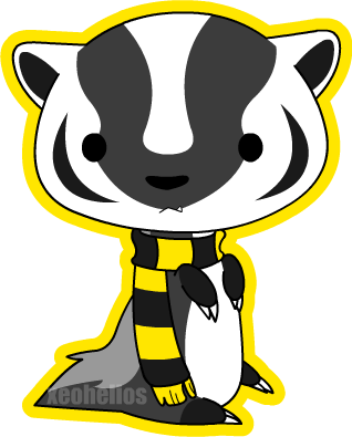 Hufflepuff Badger By Xeohelios - Cute Hufflepuff Badger (318x395), Png Download