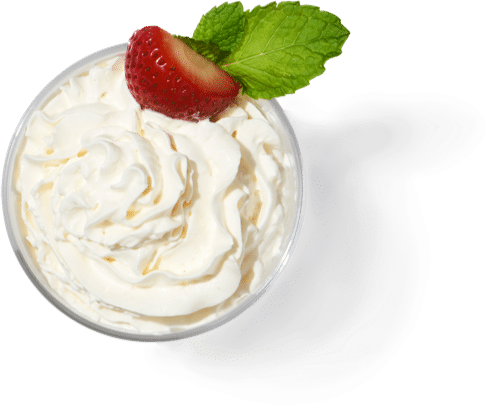 Lightly Sweetened Whipped Topping - Dessert Png Top View (487x406), Png Download