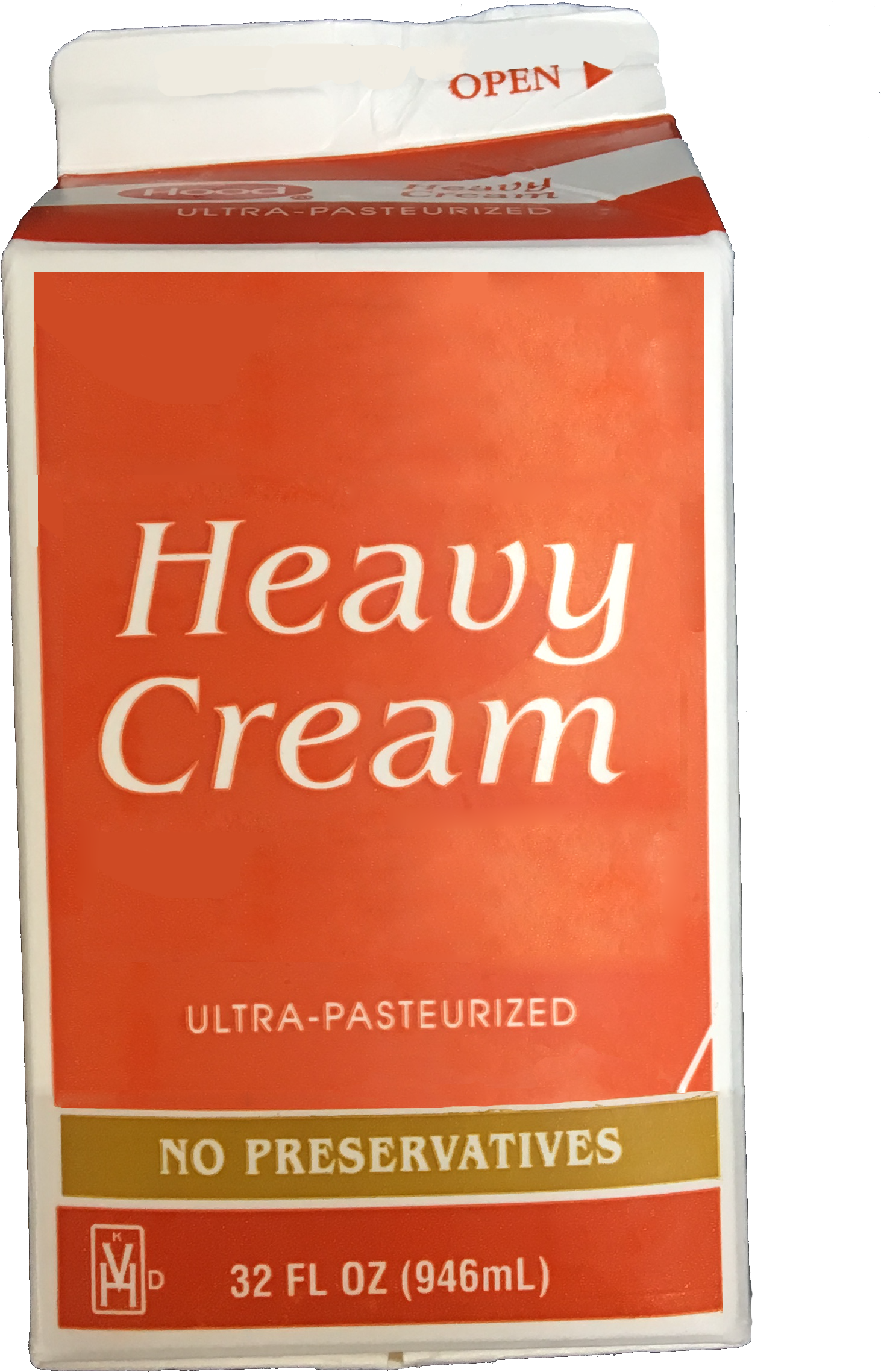 Heavy Cream - Hood Heavy Cream Quart (2275x2275), Png Download