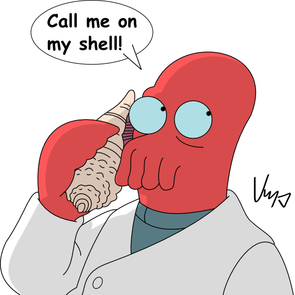 Preg Replace - Dr Zoidberg On Phone (600x600), Png Download