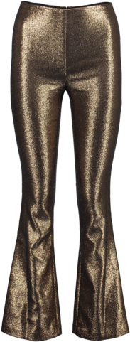 Kylyn High Waist Flare Pant In Black/gold - Leggings (320x480), Png Download