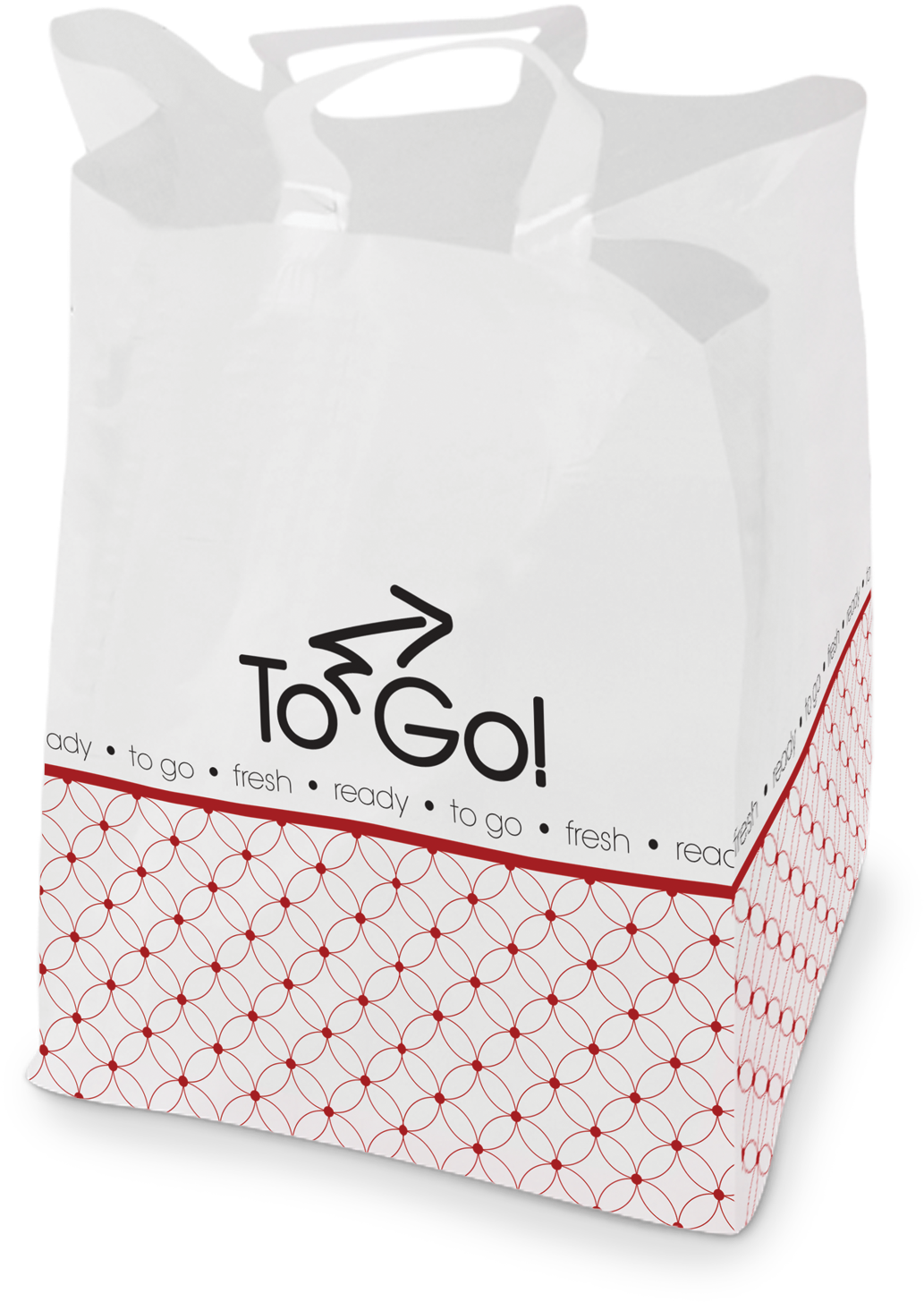 Plastic Soft Loop Handle Carryout Bags - Togo Bag (1200x1638), Png Download