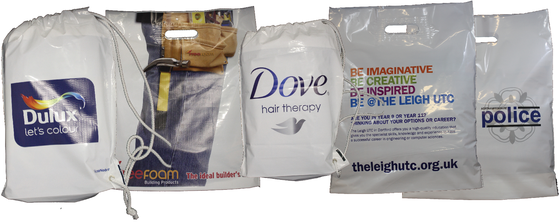 Digital Printing On Plastic Bags (1880x744), Png Download