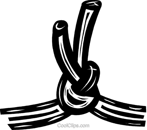 Rope Tied Into A Knot Royalty Free Vector Clip Art - Tied Rope Clipart (480x425), Png Download