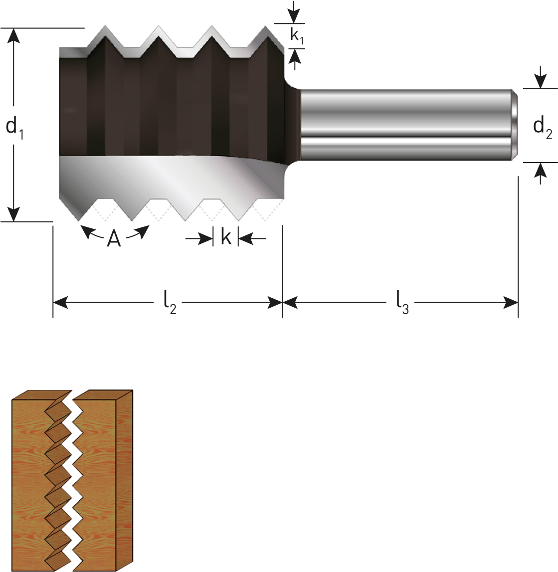 Tct Panel Joint Bit, V Shape, Gold Line - Ent Verlijmfrees V- Vertanding (1560x1300), Png Download