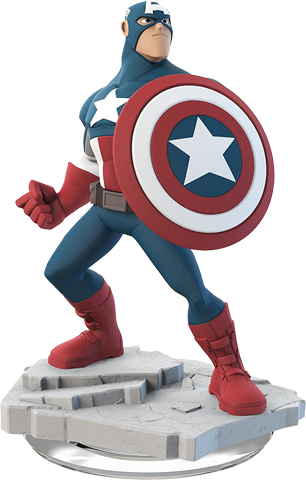 Disney Infinity Marvel Captain America (306x480), Png Download