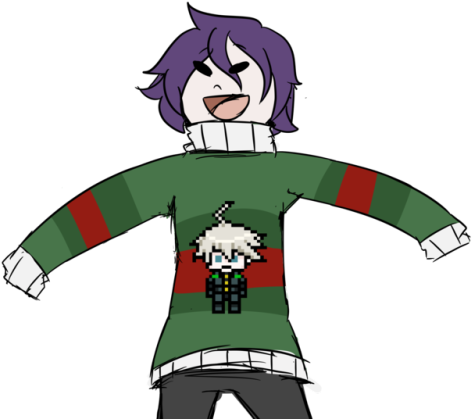 It's The Holidays And O Shit Kokichi Got Himself A - Cartoon (500x429), Png Download