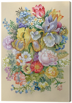 Watercolor Flower Collection - Flower Painting Greeting Card (400x400), Png Download