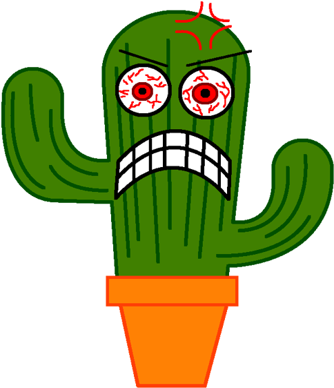 Cartoon Desert Clipart - Cactus Animation (484x562), Png Download