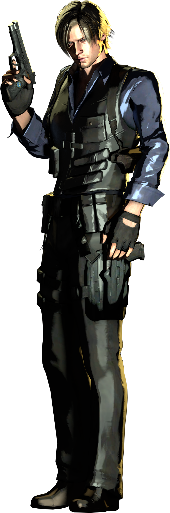 Kennedy Png Image Transparent - Leon Kennedy Marvel Vs Capcom (653x1970), Png Download