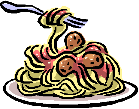 Spaghetti Dinner - Spaghetti Clipart (463x364), Png Download