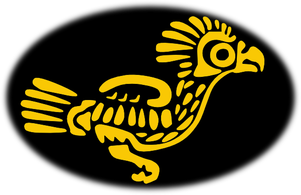 Aztec Clipart Logo - Aztec Art Bird (600x388), Png Download