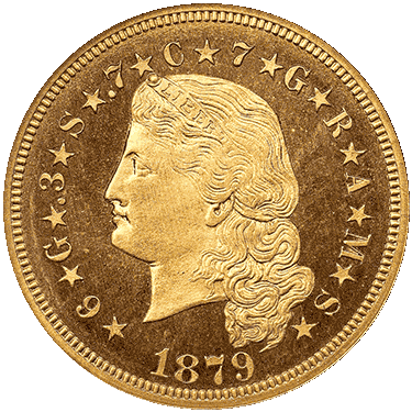 Gold Four Dollar Stellas - Proof 65 (375x375), Png Download