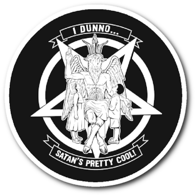 Baphomet Die-cut Sticker - Dog Heavy Metal (480x480), Png Download