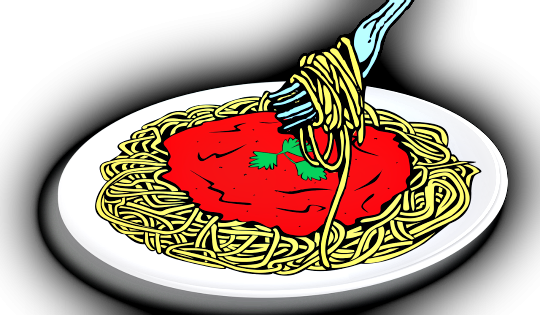 To Host Spaghetti Dinner - Spaghetti Clip Art (540x315), Png Download