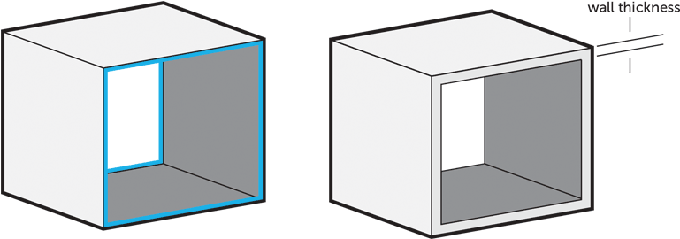Understanding Wall Thickness - Wall Thickness 3d Printing (800x324), Png Download