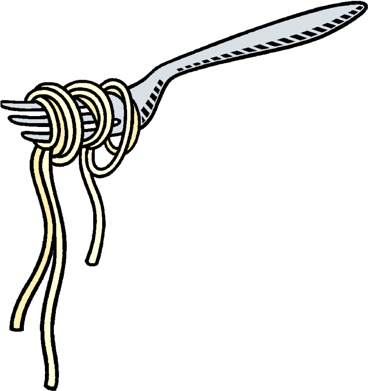 Border Clip Art Ourclipart Pin - Fork With Spaghetti Clipart (746x800), Png Download