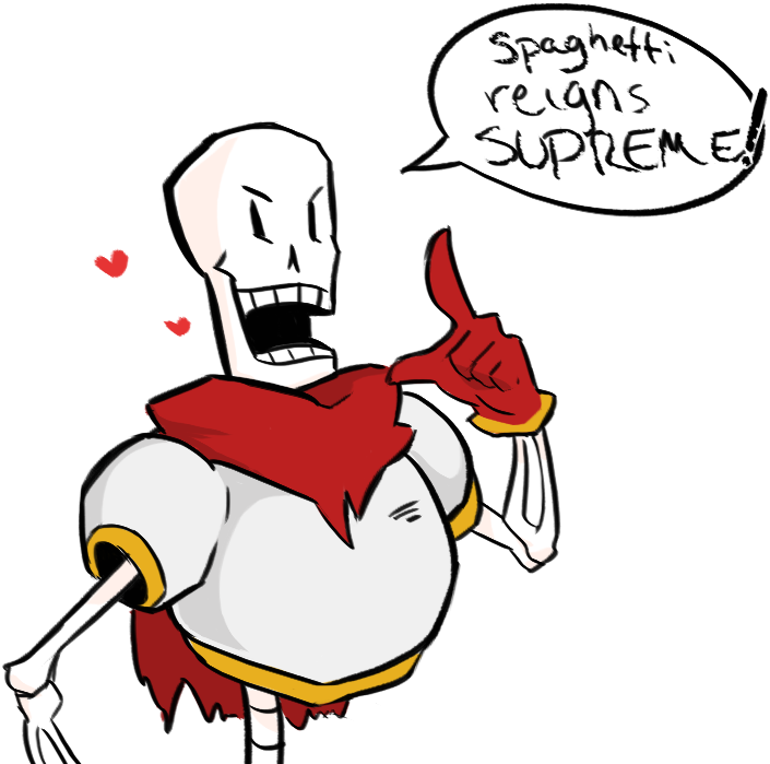 Spaghetti Is The Only Pasta Worthy Of The Great Papyrus - Papyrus (720x720), Png Download