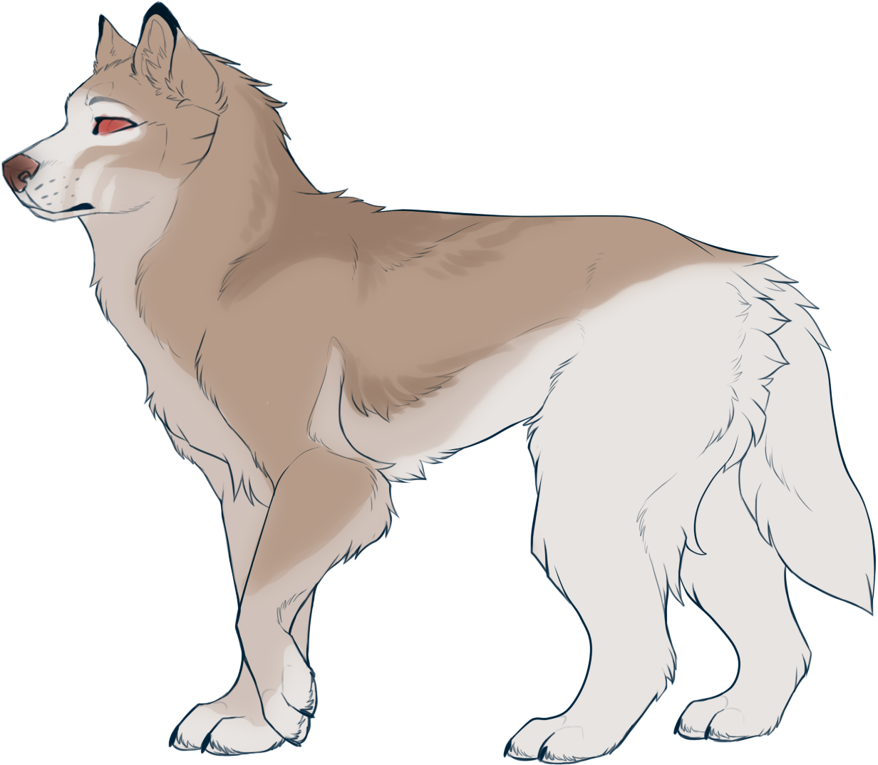 Pink Eyes, Nose & Skin - Canadian Eskimo Dog (1441x1198), Png Download