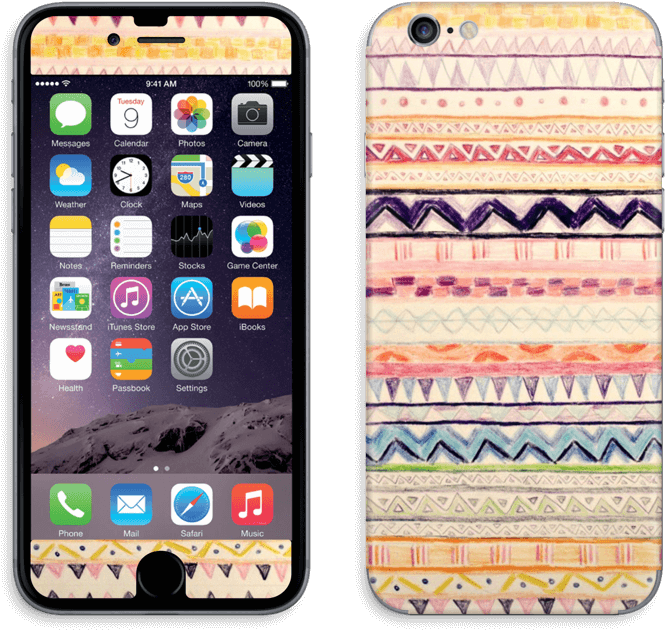 Hand Drawn Aztec - Otterbox Case For Iphone 6s Plus - Glacier (795x800), Png Download