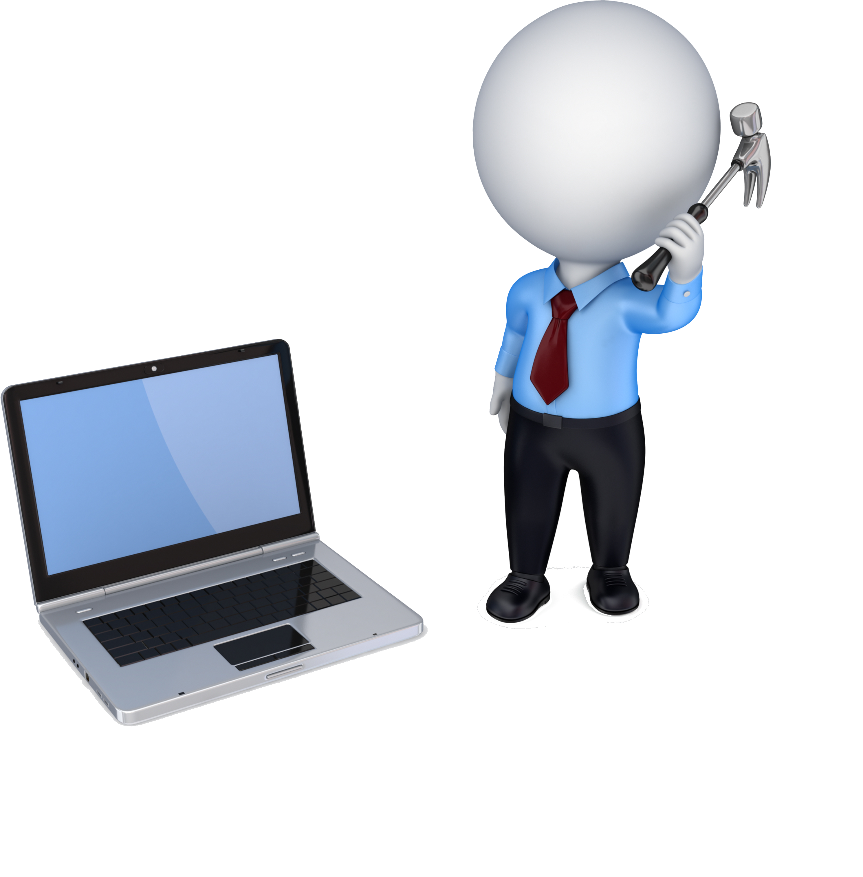 Call 243-9330 - Computer Repair 3d (4000x3500), Png Download