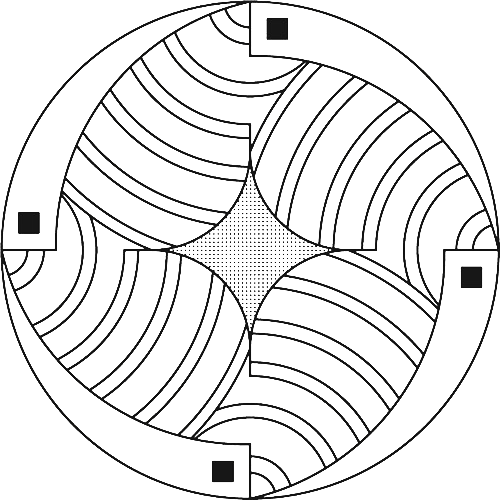Aztec Calendar Stone Solar Deity Ra Marduk - Drawing (500x500), Png Download