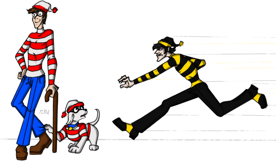 Where's Waldo Characters Png Clip Art Black And White - Odlaw Fanart (900x576), Png Download
