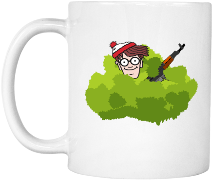 Where's Waldo In A Bush Pubg Mug - Where's Wally? (480x480), Png Download