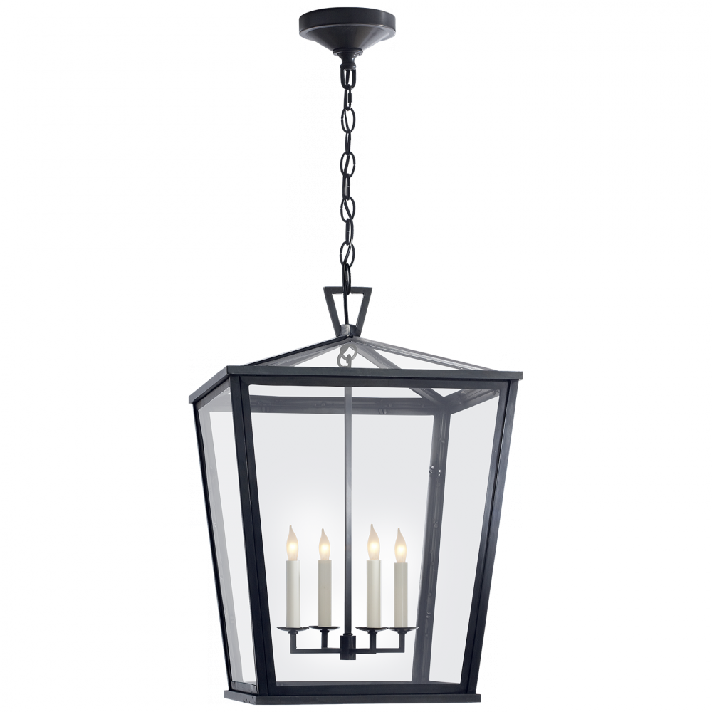 Darlana Medium Hanging Lantern In Bronze - E. F. Chapman Darlana Medium Outdoor Hanging Lantern (1000x1000), Png Download
