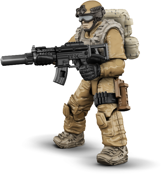 Mega Bloks - Call Of Duty Mega Bloks Soldier (650x674), Png Download