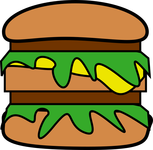 Bigmac Clip Art At Clker Com Vector - Big Mac Svg (600x587), Png Download