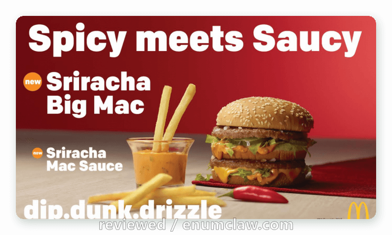 Mcdonald's Sriracha Big Mac (790x473), Png Download