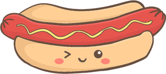 Hotdog Pancho Salchicha Freetoedit Schotdog - Kawaii De Comida Chatarra (534x240), Png Download
