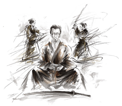 Bushido Way Of The Samurai - Samurai Meditation. (400x348), Png Download