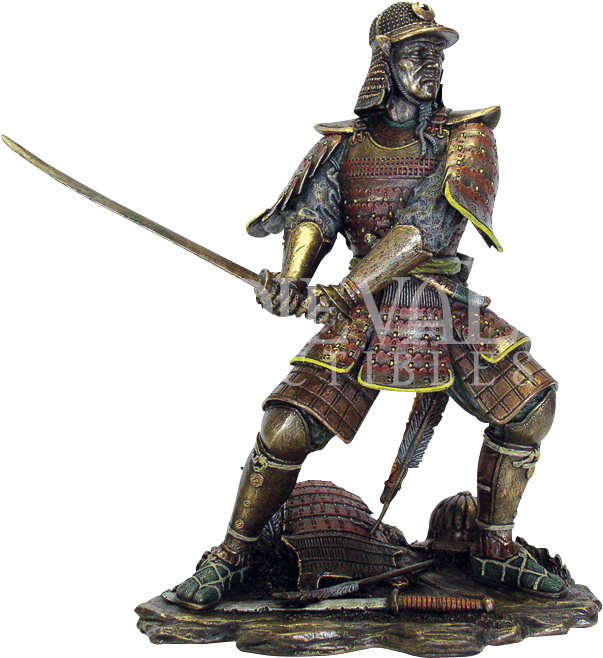 Sword Drawn Samurai Statue - Japan Samurai Statue (657x657), Png Download