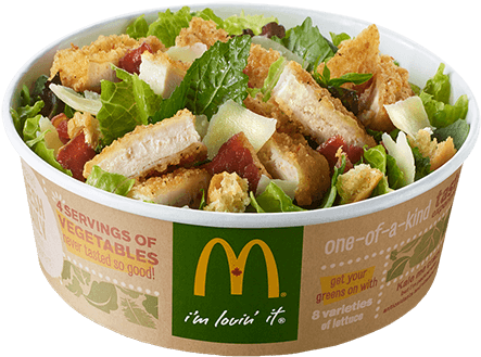 Crispy Chicken Caesar Salad Mcdonalds (448x448), Png Download
